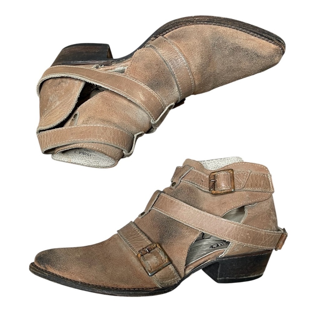 Freebird By Steven Jade Ankle Boots in Cognac Brown Size 7 - Picture 3 of 13
